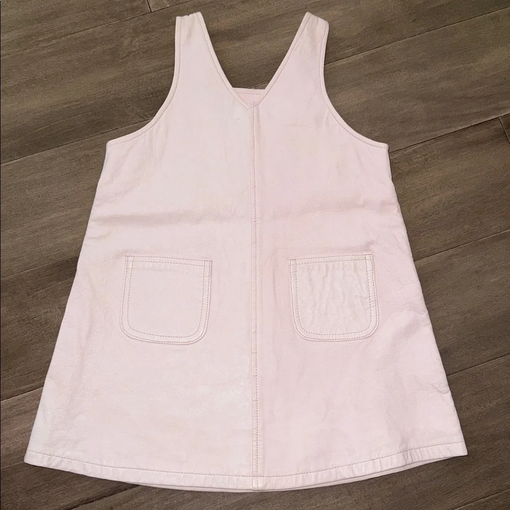 Baby Gap Pale Pink Leather Jumper Dress SZ 3T